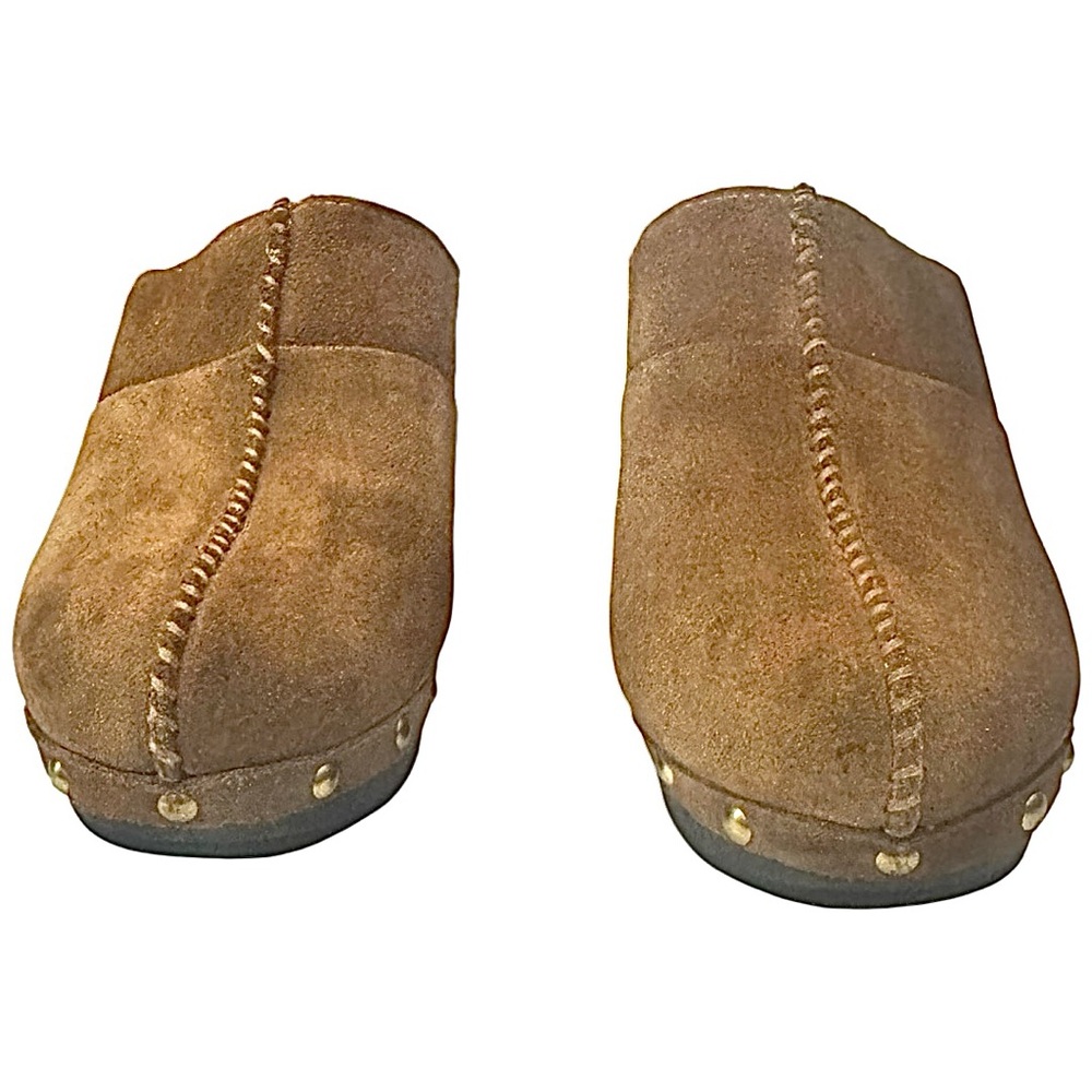 UGG Kassi Clogs Women’s Size 9 Chestnut Brown Suede Shearling Lined Slip On - Picture 7 of 8
